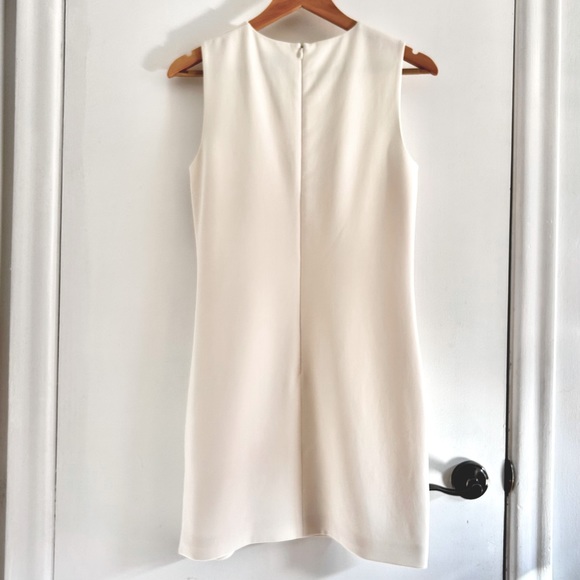 THEORY “Easy Shift Dress Admiral Crepe” In Cream - Picture 5 of 10